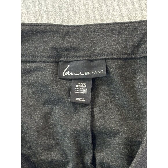 Lane Bryant pants women's 18/20 regular grey stretch pull on dress pants - Picture 8 of 9